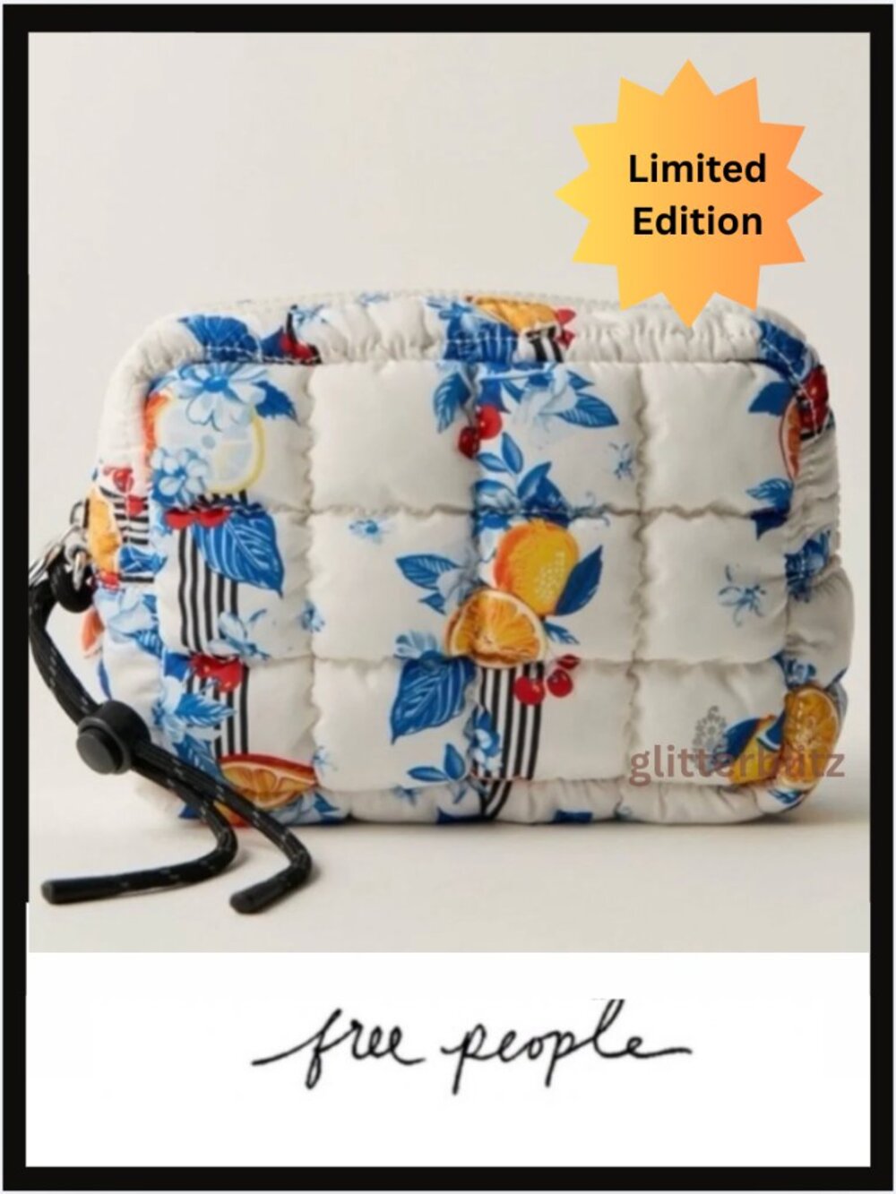 Free People Limited Edition Quilted Printed Mini Case 🍊 Tangerine Dream